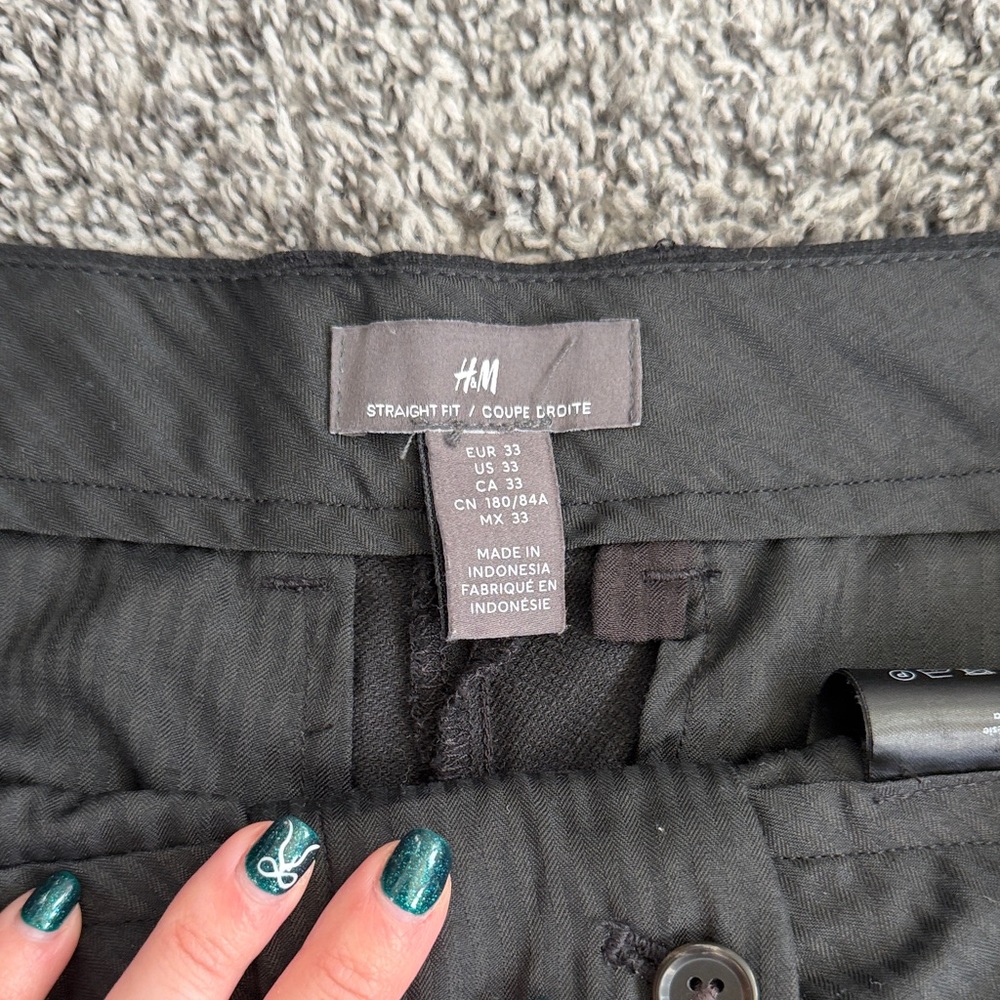 H&M Men's Elegant Black Dress Pants
